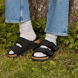 Birkenstock Arizona Shearling Slide Sandal EUC